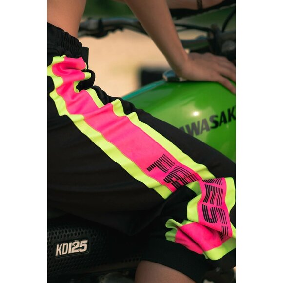 Festy Besty Moto Collection 001 Black and Neon Car Racing Jogger Women's Size S - Picture 2 of 12